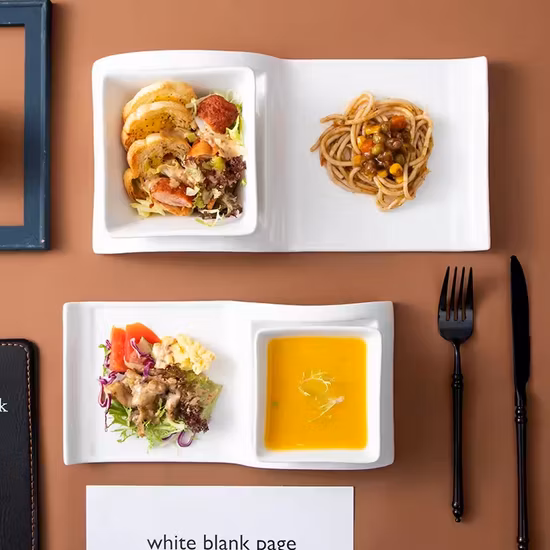 Prato de jantar de cerâmica pratos frios sushi salada camarão churrasco servindo bandejas com molho de soja tigela restaurante louça conjuntos placa
